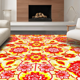 Luxurious Botanical Print for Entryways(Red)