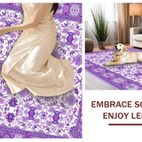 Ultra Soft Area Rug, Non Slip, Stain Resistant, Washable Area Rugs for Living Room, Bedroom, Lavender Vintage Floral Elegance(Purple)