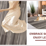 Ultra Soft Area Rug, Non Slip, Stain Resistant, Washable Area Rugs for Living Room, Bedroom, Rustic Braided Textured Elegance(Gray)
