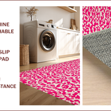 Ultra Soft Area Rug, Non Slip, Stain Resistant, Washable Area Rugs for Living Room, Bedroom, Vintage Leopard Print(Pink)