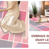Ultra Soft Area Rug, Non Slip, Stain Resistant, Washable Area Rugs for Living Room, Bedroom, Colorful Child-Friendly Patterned Delight(Pink)