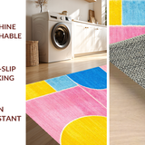 Ultra Soft Area Rug, Non Slip, Stain Resistant, Washable Area Rugs for Living Room, Bedroom, Cheerful Child-Friendly Pattern(Pink)