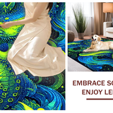 Ultra Soft Area Rug, Non Slip, Stain Resistant, Washable Area Rugs for Living Room, Bedroom, Abyssal Kraken Swirl Area Rug(Blue)
