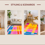 Eclectic Colorful Stripe Motif(Yellow)