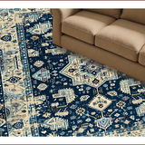 Distressed Blue Geometric Elegance(Blue)