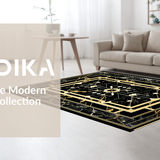 Contemporary Geometric Border Style(Black)