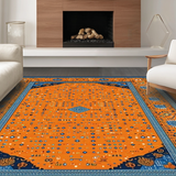 Ultra Soft Area Rug, Non Slip, Stain Resistant, Washable Area Rugs for Living Room, Bedroom, Contemporary Animal-Inspired Decor(Orange)