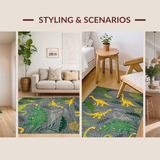 Colorful Dino Landscape Arrangement(Gray)