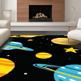 Dynamic Orbiting Planet Illustration(Black)