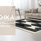 Elegant Geometric Black and Beige(Beige)