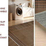 Ultra Soft Area Rug, Non Slip, Stain Resistant, Washable Area Rugs for Living Room, Bedroom, Contemporary Minimalist Patterned Mat(Brown)