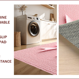 Ultra Soft Area Rug, Non Slip, Stain Resistant, Washable Area Rugs for Living Room, Bedroom, scalloped bow microfiber(Pink)