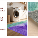 Ultra Soft Area Rug, Non Slip, Stain Resistant, Washable Area Rugs for Living Room, Bedroom, Vibrant Retro Home Office Plush Area Rug(Green)