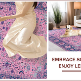 Ultra Soft Area Rug, Non Slip, Stain Resistant, Washable Area Rugs for Living Room, Bedroom, Coastal Oceanic Color Harmony(Pink)