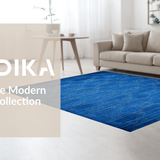 Ultra Soft Area Rug, Non Slip, Stain Resistant, Washable Area Rugs for Living Room, Bedroom, Cobalt Bow Scalloped Rug: Decorative Bowknot Floor Mat(Blue)