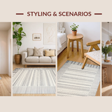 Contemporary Cozy Striped Design(Gray)