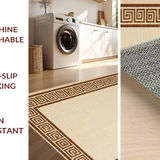 Elegant Natural Fiber Trellis Motif(Beige)