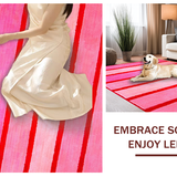 Joyful Cheerful Bath Mat Expression(Pink)