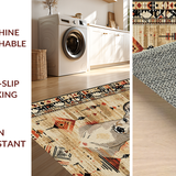Ultra Soft Area Rug, Non Slip, Stain Resistant, Washable Area Rugs for Living Room, Bedroom, Vibrant Natural Palette Animal Print(Beige)