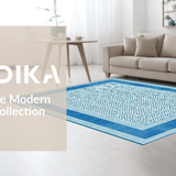 Elegant Blue Curved Ornamentation(Blue)