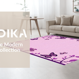 Ultra Soft Area Rug, Non Slip, Stain Resistant, Washable Area Rugs for Living Room, Bedroom, Bright Cheerful Butterfly Fantasy(Pink)