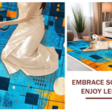 Dynamic Geometric Guitar Artwork(Blue)