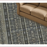 Ultra Soft Area Rug, Non Slip, Stain Resistant, Washable Area Rugs for Living Room, Bedroom, Sleek Minimalist Diamond Motif(Gray)