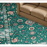 Ultra Soft Area Rug, Non Slip, Stain Resistant, Washable Area Rugs for Living Room, Bedroom, Retro Earth Tones Aesthetic(Green)