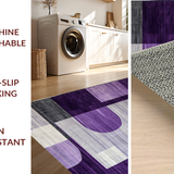 Ultra Soft Area Rug, Non Slip, Stain Resistant, Washable Area Rugs for Living Room, Bedroom, Chic Transitional Textured Floor Accent(Purple)