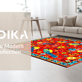 Artistic Rustic Floral Textures(Red)