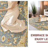 Rustic Earthy Floral Tiled Motif(Blue)