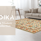 Contemporary Warm Floral Fusion(Beige)