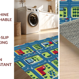 Whimsical Urban Exploration Mat(Blue)