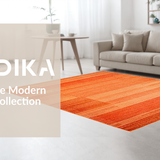 Ultra Soft Area Rug, Non Slip, Stain Resistant, Washable Area Rugs for Living Room, Bedroom, Rustic Short Pile Elegance(Orange)
