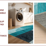 Ultra Soft Area Rug, Non Slip, Stain Resistant, Washable Area Rugs for Living Room, Bedroom, Teal and Grey Washable Bedroom Carpet(Green)