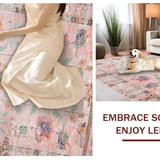 Ultra Soft Area Rug, Non Slip, Stain Resistant, Washable Area Rugs for Living Room, Bedroom, Sophisticated Dusty Toned Artistry(Pink)