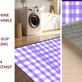 Ultra Soft Area Rug, Non Slip, Stain Resistant, Washable Area Rugs for Living Room, Bedroom, Lively Abstract Lattice Color Fusion(Purple)