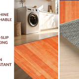 Ultra Soft Area Rug, Non Slip, Stain Resistant, Washable Area Rugs for Living Room, Bedroom, Sophisticated Simple Textural Element(Orange)
