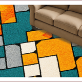 Ultra Soft Area Rug, Non Slip, Stain Resistant, Washable Area Rugs for Living Room, Bedroom, Modern Navy and Pink Bedroom Yoga Rug(Orange)
