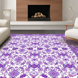 Ultra Soft Area Rug, Non Slip, Stain Resistant, Washable Area Rugs for Living Room, Bedroom, Lavender Vintage Floral Elegance(Purple)