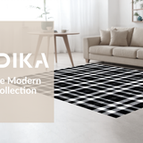 Rustic Black and White Checkerboard(Black)