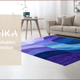 Ultra Soft Area Rug, Non Slip, Stain Resistant, Washable Area Rugs for Living Room, Bedroom, Vibrant Abstract Soft Touch(Purple)