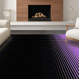 Ultra Soft Area Rug, Non Slip, Stain Resistant, Washable Area Rugs for Living Room, Bedroom, Contemporary Black Purple Fusion(Purple)