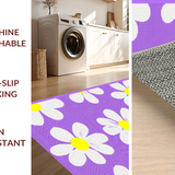 Ultra Soft Area Rug, Non Slip, Stain Resistant, Washable Area Rugs for Living Room, Bedroom, Enchanting Lavender Garden Theme(Purple)