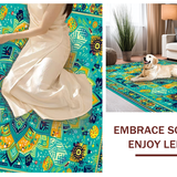 Elegant Blue Tone Geometric Weave(Blue)