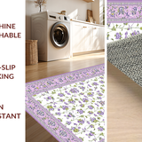 Ultra Soft Area Rug, Non Slip, Stain Resistant, Washable Area Rugs for Living Room, Bedroom, Charming Spring Floral Aesthetic(White)