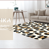 Ultra Soft Area Rug, Non Slip, Stain Resistant, Washable Area Rugs for Living Room, Bedroom, Ivory Animal Print Entryway Stain-Resistant Carpet(Beige)