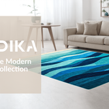 Contemporary Flowing Wave Art(Blue)