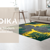 Ultra Soft Area Rug, Non Slip, Stain Resistant, Washable Area Rugs for Living Room, Bedroom, Vibrant Prehistoric Animal Aesthetic(Gray)