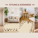 Ultra Soft Area Rug, Non Slip, Stain Resistant, Washable Area Rugs for Living Room, Bedroom, Stylish Rustic Inspired Pet Decor(Beige)